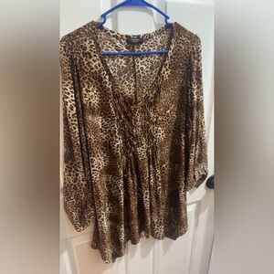 GUC Leopard print top Size 1X